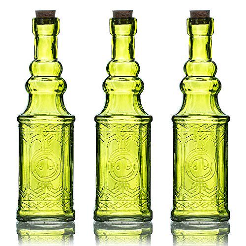 BULK PACK (3) Ella Clear Vintage Glass Bottle Wedding Flower Vase