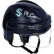 Matty Beniers Seattle Kraken Autographed Navy Mini Helmet - Fanatics Authentic Certified