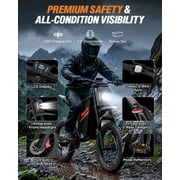 Peak 3000W Electric Dirt Bike for Adults,60V 25Ah,Max 100Miles & 37Mph App & Anti-Theft Electric Motorcycle,20’’Off Road Tires E-Mountain Bike