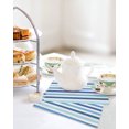 thumbnail image 4 of Geometric Stripe Kitchen Dish Towels for Drying Dishes Set of 4, Ombre Farmhouse Blue Vertical Striped Waffle Weave Microfiber Hand Tea Bathroom Towels Quick Dry & Absorbent Towel 12x12, 4 of 7