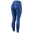thumbnail image 6 of AWZXDE Honeycomb Texture Yoga Pants with Pockets High Waist Compression Workout Leggings for Women Sweat-Wicking Blue,M, 6 of 8