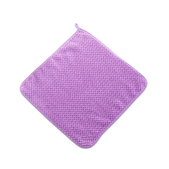 Waffle Weave Polyester Kitchen Cleaning Cloth, Lint Free Highly Absorbent Reusable Dish Wiping Towel for Counter and Table Washing