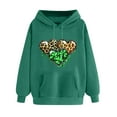 thumbnail image 2 of NuoCaiYun Women's Funny Print St. Patrick's Day Hooded Drawstring Pullover Long Sleeved Loose Comfortable Sweatshirt with Pocket, 2 of 6