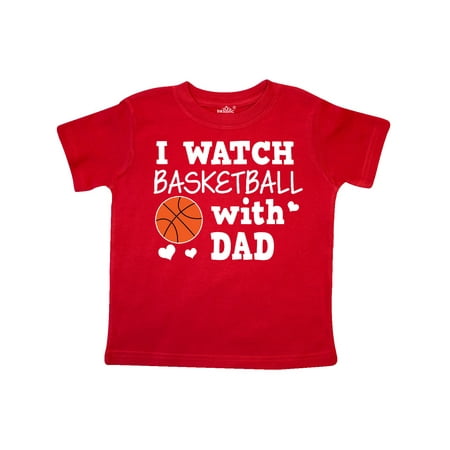 

Inktastic I Watch Basketball with Dad Gift Toddler Boy Girl T-Shirt