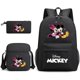 thumbnail image 1 of 3pcs Disney Mickey Minnie Mouse Bookbag Kids Backpack Student Boys Girls School bags Shoulder Bag Set Daily Backpacks Mochilas, 1 of 4