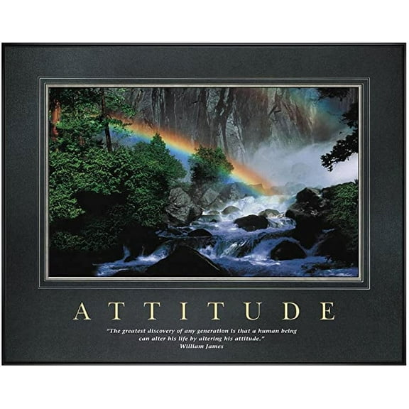 Iconic Arts Laminated 20x20 Poster: All Motivational Posters by Successories - Attitude Rainbow Motivational Poster