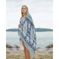 thumbnail image 2 of Blue Boho Beach Towels Oversized Super Absorbent, Farmhouse Bohemian Medallion Oriental Flower Lightweight Bath Towel Quick Dry Sets For Bathroom/Pool/Rv Camping/Beach Play/Gym Room/Picnic 35"x70", 2 of 8