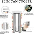 thumbnail image 2 of 12 oz Slim Can Cooler Stainless Steel Skinny Can Cooler Insulated Beer Can Cooler for Hard Seltzers Unique Pink Flower Gifts for Women and Men, 2 of 6