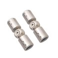 thumbnail image 4 of CHOK 2 Pcs Connecteur de Tige Douche Salle de Bain Robuste Porte en Verre de Salle de Bain Réglable 19 mm Brossé, 4 of 9