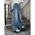 thumbnail image 5 of KAUOD Girls Baggy Jeans Distressed Boyfriend Jeans for Teen Girls Wide Leg Denim Pants High Waist Baggy Pants Streetwear, 5 of 8