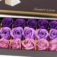 thumbnail image 2 of Romantic Purple Gradient Handmade Rose Soap Decorative Holiday Gift Set, 2 of 3