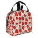 thumbnail image 2 of Easygdp Red Strawberry Bolsa Térmica Premium - Tela Oxford Impermeable, Gran Capacidad, Bolsillo Frontal, Unisex para Trabajo, Escuela, Actividades al Aire Libre y Picnics, 2 of 8