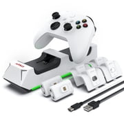Nyko Charging Station for Xbox Series X/S and Xbox One - Charge Base for 2 Xbox Controllers w/LED Indicators and Extra USB Port - Xbox Controller Charge Stand with 2 /Rechargeable Batteries