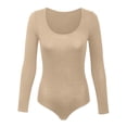 thumbnail image 2 of (Skin Color-M) Women's Long Sleeve Bodysuit Bodysuit, 2 of 8