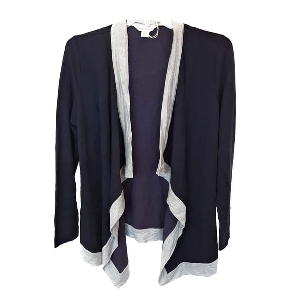 Tommy Bahama Silky Sands Contrast Cardigan, Black/Grey, Small