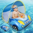 thumbnail image 6 of Qoosea Baby Pool Floats Toddler Inflatable Car-Shaped Swimming Float with Sun Canopy with Safety Seat for 6-48 Months, 6 of 7