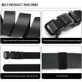 thumbnail image 4 of KANASTAL Belt for Men, 3Pack Black Nylon Web with Quick Release Buckle, Ideal for Work, 4 of 6