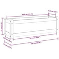 thumbnail image 2 of vidaXL Garden Planter 39.4"x12.2"x12.2" Solid Wood Pine, 2 of 7