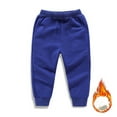 thumbnail image 2 of Zhuashum Kid Boys Pants Spring Fall Straight Leg Solid Color Trousers High Waist Casual Trousers Jogger Pant Fashion Comfortable Sweatpants Dark Blue 12-18 Months, 2 of 3