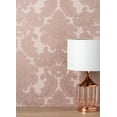 thumbnail image 4 of Brewster Home Fashions Windsor Pink Damask Wallpaper, 20.5-in by 33-ft, 56.38 sq. ft., 4 of 6