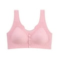thumbnail image 4 of Women's Front Side Buckle Lace Edge Without Steel Ring Movement Seamless Gathering Adjustment Yoga Sleep Large Bra Sports Bras with Padding Sports Bra for Women Woman's Bras Women Bras Wireless Front, 4 of 4