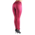 thumbnail image 6 of Fashion2Love Women's Juniors Colombian Design Butt Lift Push Up Mid Waist Skinny Jeans, 6 of 9
