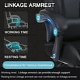 thumbnail image 7 of VIOLHEDO PU Leather Gaming Chair Height Adjustable Computer Chair with Headrest & Lumbar Support Black, 7 of 7
