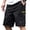 Black, variant on URSOFINE Men's Casual Cargo Shorts Classic Stretch Waist Drawstring Outdoor Work Shorts with 4 Pockets