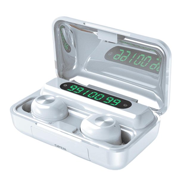 Auricular inalámbrico Bluetooth Mini Auriculares Auriculares 5.0 Auriculares intrauditivos inalámbricos Caja de carga y ligeros para - Blanco Magideal Auricular inalámbrico Bluetooth