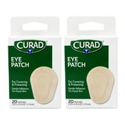 Curad Eye Patch, Non-Woven (Paper), 2.25 Inches X 3.12 Inches, 20 Count - 2 Pack