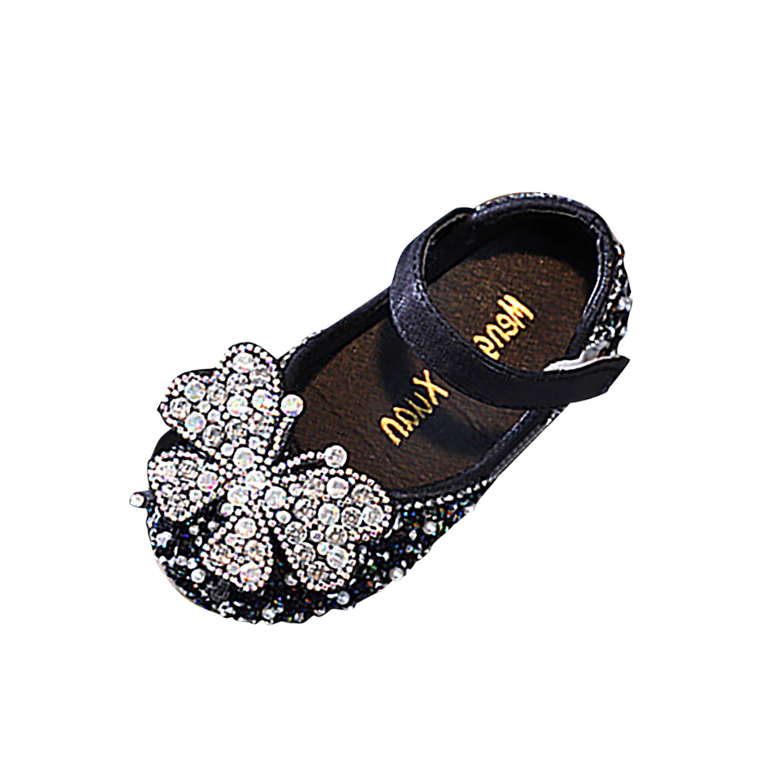 MPWEGNP Childrens Shoes Pearl Rhinestones Shining Kids Princess Shoes Baby Girls Shoes For And Wedding Dancing Shoes Slippers Size 1 Big Slippers 12 - Walmart.com