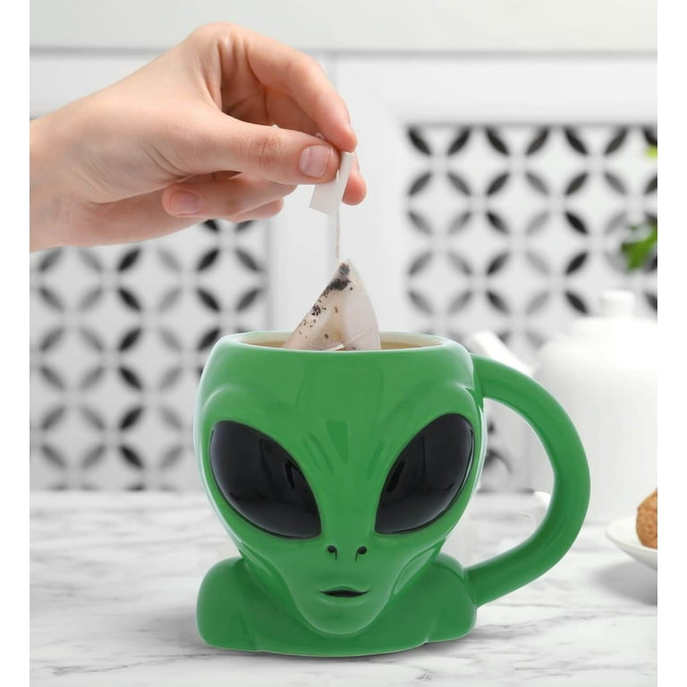 1pc Ceramic Water Mug, Cartoon Alien Pattern Drinking Cup, Novelty Gift Mugs  For Coffee, Tea, Hot Drinks, Microwave Safe 11 Oz - AliExpress