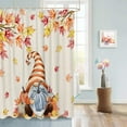 thumbnail image 5 of Fall Shower Curtain Fall Gnome Shower Curtains for Bathroom Harvest Maple Leaves Bath Curtains Sets with Hooks for Autumn Thanksgiving Seasonal Bathroom Decor Polyester Fabric Waterproof 36 x 72 in, 5 of 6