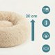 thumbnail image 3 of Feandrea Cama de Perros, Cama para Mascotas, Diámetro de 60 cm, Cojín Central Extraíble y Lavable, Alfombra de Felpa, Caqui Ombré, 3 of 9