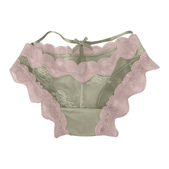 Levmjia Womens Underpants Court Satin Lace Seamless Breathable Low Waist Briefs Panties For Hollow Out Comfortable Soft Stretch Invisible No Show