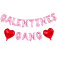 thumbnail image 1 of Pandilla de globos Woduntes Pink Galentines con corazón rojo, 40 cm, 1 of 7