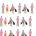 thumbnail image 6 of Miniature Model Railroad Figures Street Passenger People Model Architectural Sitting Standing Figures Toys Diorama Miniature Scenes Ornament 50pcs 100th, 6 of 7