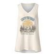 thumbnail image 4 of Unir Women's V-Neck Sleeveless Graphic Tank Top Casual Loose Fit "Take The Trails" Outdoor Inspired Cami, 1 Piece, S-XXL, 4 of 5