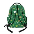 thumbnail image 2 of SCRAWLGOD Paws Bone Print Dark Green Unisex Backpack, Lightweight Laptop Bag for Work Business School Daily Commute, 17 Inch Knapsack for Girls Boys, 2 of 7