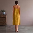 thumbnail image 5 of Laqbezok Women's Cotton Linen Camisole Dress, Casual Sleeveless Scoop Neck Midi Gown, Loose Solid Color Flowy Sun Dress for Summer Vacation, 5 of 5