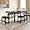Rustic Brown, variant on iPormis Dining Table Set, 7-Piece Extendable Table from 63" Large Extendable Kitchen Table Set for 4-8 People, Mid-Century Dining Room Table with 6 Square Stools,Walnut