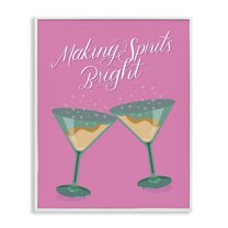 Stupell Industries Making Spirits Bright Cocktails Food & Beverage Painting White Framed Art Print Wall Art, 11 x 14
