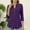 Purple, variant on Hot days, bold styles Olyvenn Women's V Neck 3/4 Sleeve T Shirts Casual Basic Summer Tees Collared Solid Shirts Loose Fit Tunic Tops Pink S