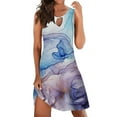 thumbnail image 1 of asddcavvf Robes pour Femmes Robe Imprimée Col Rond Mode Décontractée Sans Manches, 1 of 4