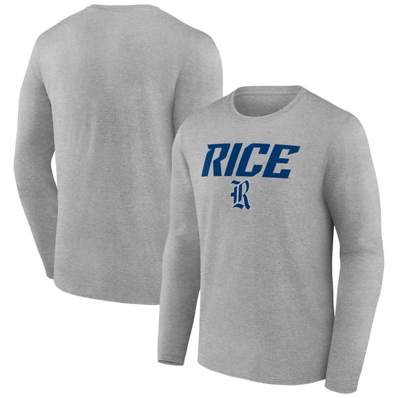 Men's Gray Rice Owls Campus Long Sleeve T-Shirt