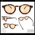 thumbnail image 2 of Hipster Keyhole Bridge Round Horn Rim Plastic Gentlemanly Sunglasses [Tortoise - Beige], 2 of 8