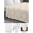 thumbnail image 6 of Vintage Wheat Color King Size Flat Sheet, Wrinkleproof & Fadeproof Cooling Flat Bed Sheet Only, Geometric Abstract Diamonds Plaid Breathable Soft Bedding Top Sheets 105 x 98 Inches, 6 of 8