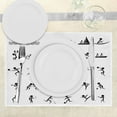 thumbnail image 3 of Ambesonne Black White Place Mats Set of 4, Summer Sports Box, Standard Size, Black White, 3 of 6