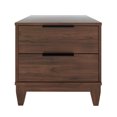 thumbnail image 4 of Boyd Sleep Mackay Modern Double Drawer Nightstand, Durable Farmhouse Bedroom Storage, Walnut, 4 of 8