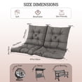 thumbnail image 7 of Outdoor Bench Cushion Matalde Swing Chair Cushion Waterproof Sun-Resistant with 8 Nonslip Ties, Deep Gray 120cm*100cm, 7 of 7